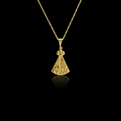PINGENTE NOSSA SENHORA 3X2CM ( 1.55G ) - BANHADO A OURO 18K