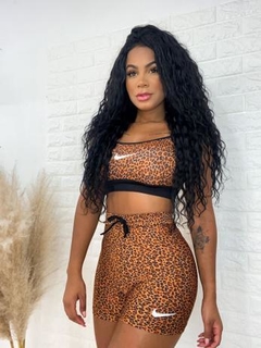 Conjunto Short Academia PELE DE ONÇA