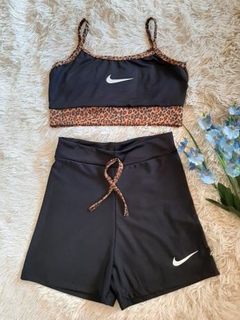 Conjunto Short Academia PELE DE ONÇA - comprar online