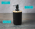 Dispenser Jabón Líquido Cocina Baño Bamboo Relieve Negro - comprar online