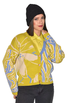 CARDIGAN JAZMIN LIME - BLACKMAPA