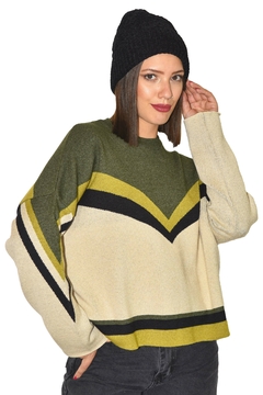 SWEATER DAYTONA OLIVE - BLACKMAPA