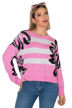 SWEATER FLORA PINK - tienda online