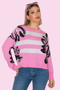 SWEATER FLORA PINK - comprar online