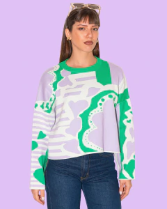 SWEATER RAINBOW GREEN - comprar online
