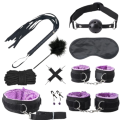 Kit Sado Black Wolf Roxo Bondage Sexy Import