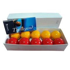 Bolas 54mm (2.1/8") Mata-Mata Amarela e Vermelha Belga - JG c/ 10 bolas - ARAMITH