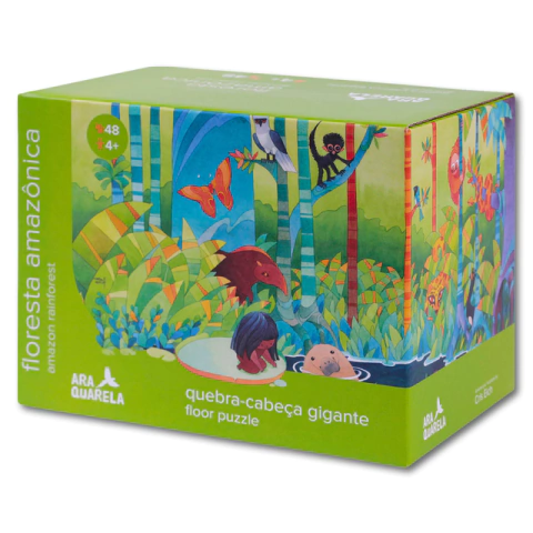 Quebra-Cabeça Gigante 48 Peças | Floresta Amazônica - Araquarela
