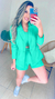 Trijunto Monocromático ( blazer+ cropped + short)