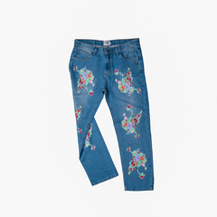 Calça Flower Denim - comprar online