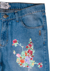Calça Flower Denim na internet