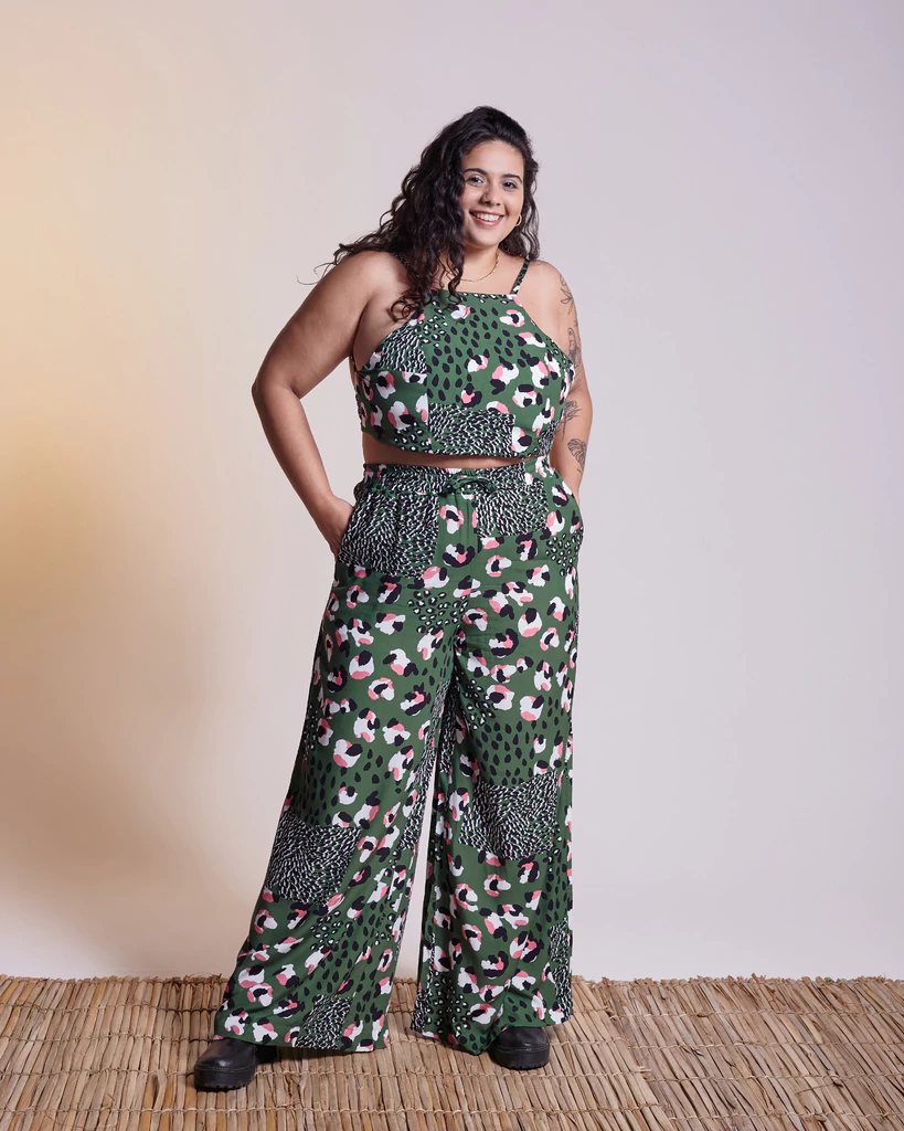 Calça Pantalona Onça Verde