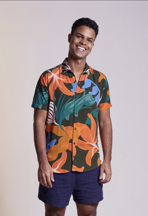 camisa de botão Leve