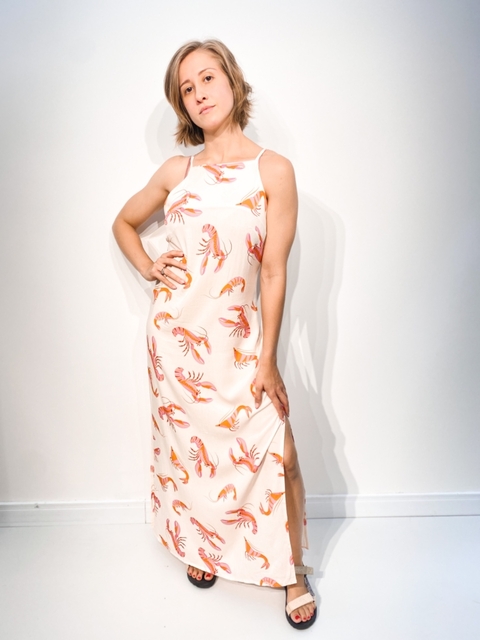 Vestido Longo Ajustável Lagosta