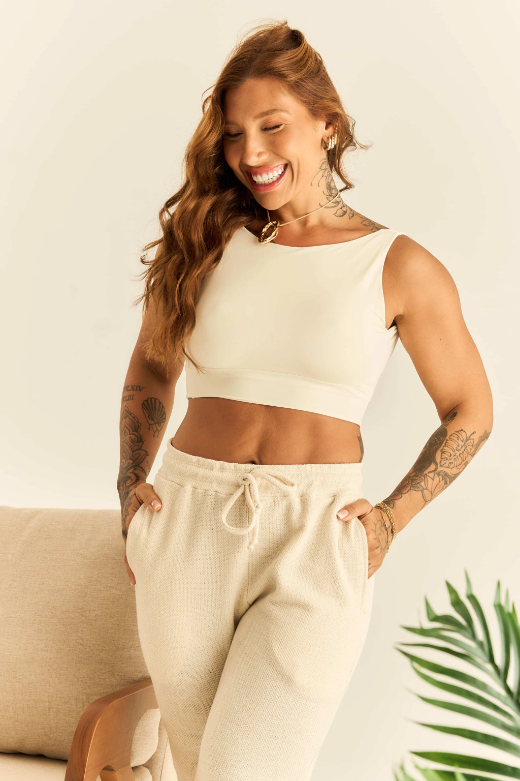 Top Canoa Off White Biodegradável