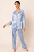 PIJAMA EM CETIM CLASSIC DIAMOND AZUL - comprar online