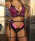 DECOTE PROFUNDO PRETO COM PINK NEON - loja online