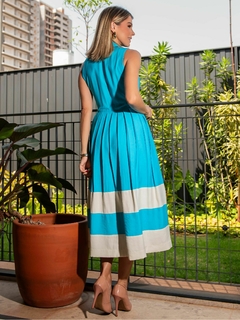 Vestido Alfaiataria Chemise Bicolor - loja online