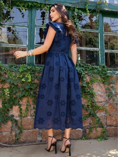 Imagem do Vestido Voal Bordado com cinto