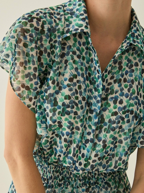 Vestido Crepe Georgete Estampado na internet
