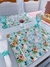 Lugar Americano dupla face floral botânico/ grid goiaba - comprar online