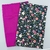 Lugar Americano dupla face flores fundo preto / magenta - comprar online