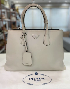 PRADA TWIN TOTE OFF WHITE