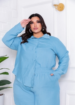 Conjunto Liso Short e Camisa com Botão Encapado (G2) - comprar online