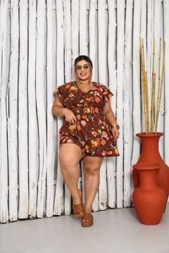 Macaquinho Estampado Short-Saia (GG) na internet