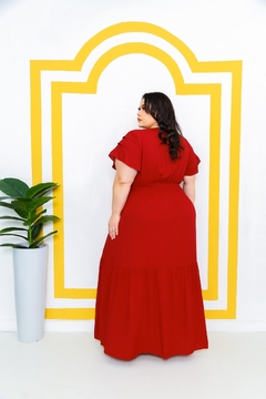 Vestido Longo Liso Tripla Manga (G2) na internet