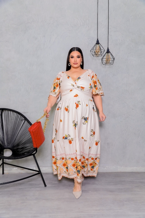 Vestido Longo Estampado Nozinho (G2) - comprar online