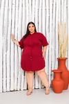 Vestido Curto Liso Chemise (GG/G2) - comprar online