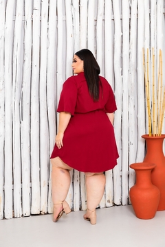 Vestido Curto Liso Chemise (GG/G2) na internet