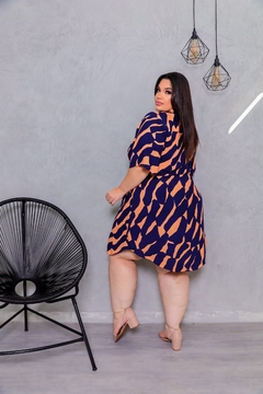 Vestido Curto Estampado Chemise (GG/G2) - loja online