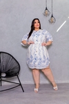 Vestido Curto Estampado Chemise (GG/G2) - comprar online