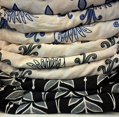 Conjunto Estampado Short e Blusa com Botão Encapado (GG) - Sheila Modas Plus Size
