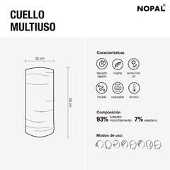 CUELLO MULTIUSO PIEDRA. NOPAL. en internet