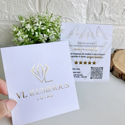 Cartão de Agradecimento - Verniz Localizado