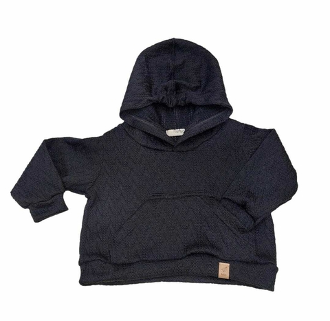 Buzo con capucha de lanilla Roma Negro