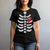 Camiseta de esqueleto para mujer
