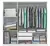 Guarda Roupa 03 Portas, 02 Gavetas e 3 Espelho Paris - loja online