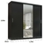Guarda Roupa 03 Portas, 02 Gavetas e 1 Espelho Paris - loja online