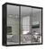 Guarda Roupa 03 Portas, 02 Gavetas e 3 Espelho Paris - RENOVA AMBIENTE