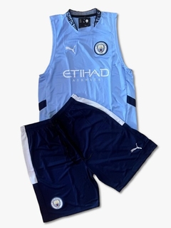 Conjunto Regata Time Manchester City - Cor.: Azul Bebe e azul marinho -