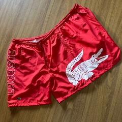Bermuda Lacoste Big Croc - Cor: Vermelho -