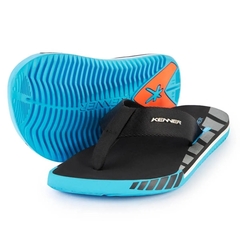 Chinelo Kenner Kicks up - Cor.: Preto e azul -