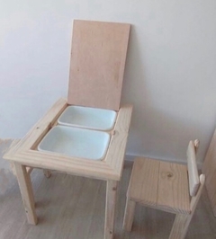Kit Mesa Sensorial Infantil Com 1 Cadeiras