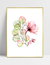 Quadro Flor Aquarela Rosada - Minimalista - Ella Quadros