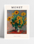 Quadro Buquê de Girassóis - Claude Monet