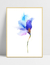 Quadro Flor Aquarela Azul - comprar online
